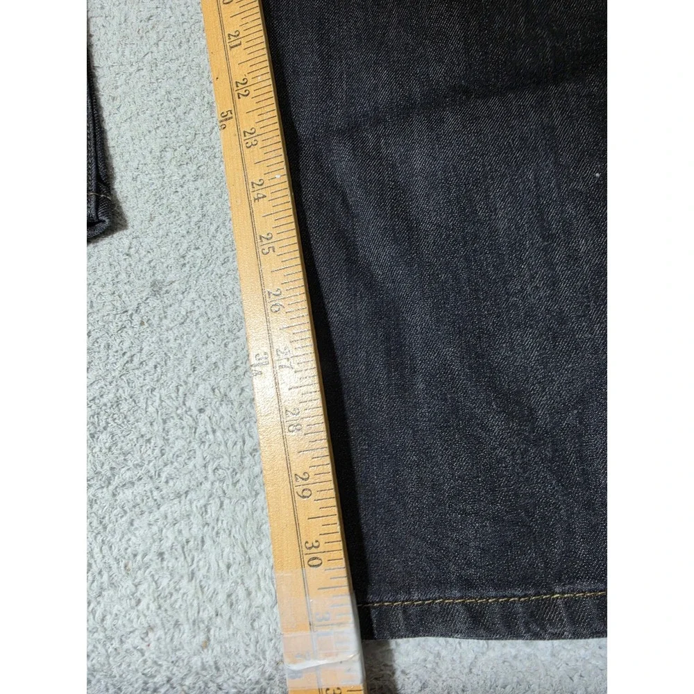 Levi Jeans Mens 36/32 Black 569 Loose Straight Stretch Denim Pants